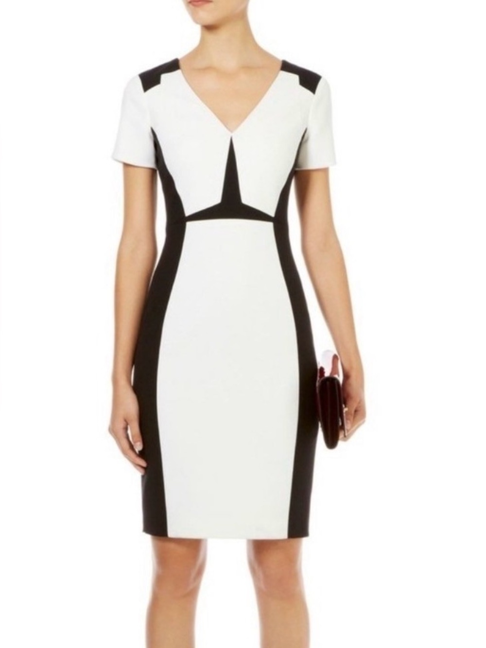 Karen Millen Monochrome Panel Midi Dress | KY Derby Dress | Business | Work